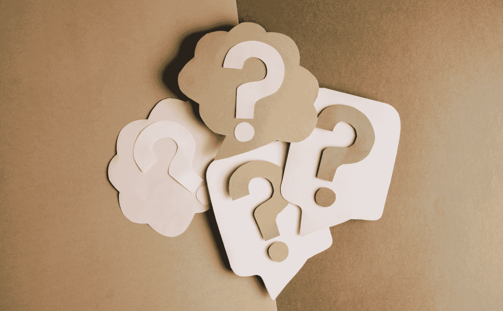 Question Marks on Paper Crafts
