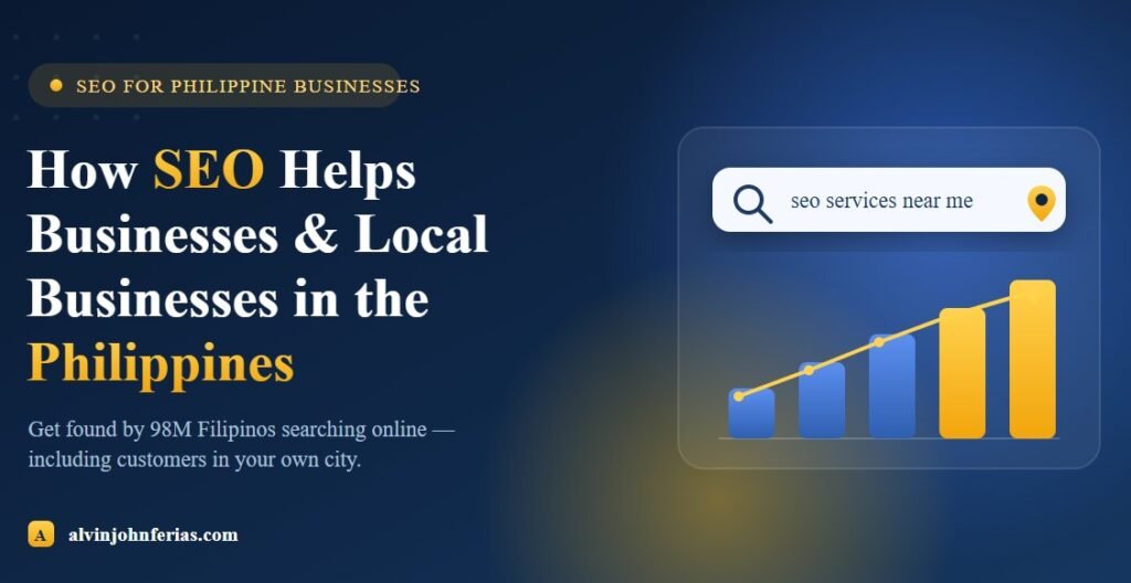 Filipino small business owner using a laptop to review SEO and Google search rankings